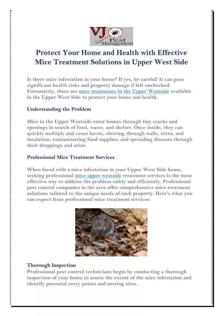 protect your home and health with effective mice