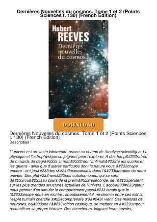 Dernières-Nouvelles-du-cosmos-Tome-1-et-2-Points-Sciences-t-130-French-Edition