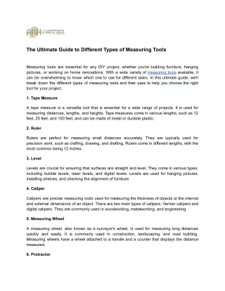 the ultimate guide to different types