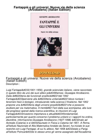 Fantappié-e-gli-universi-Nuove-vie-della-scienza-Arcobaleno-Italian-Edition