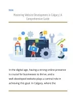 Mastering Website Development in Calgary _ A Comprehensive Guide - slide 1