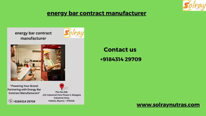 energy bar contract manufacturer