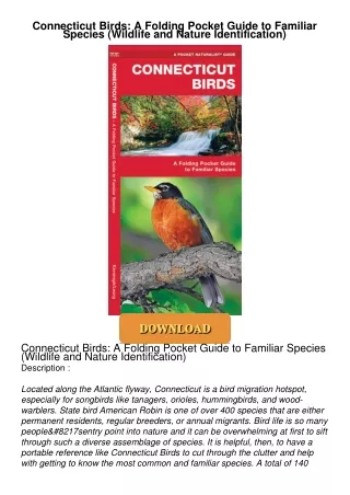 ❤[PDF]⚡  Connecticut Birds: A Folding Pocket Guide to Familiar Species (Wildlife and