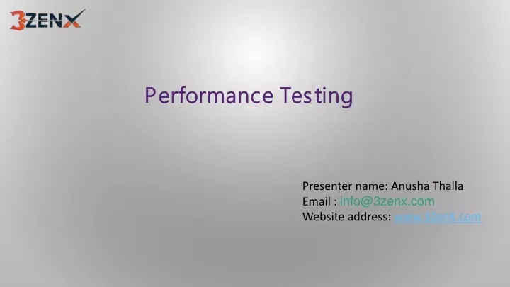 performance testing performance testing
