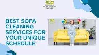 Best Sofa Cleaning Services for Your Unique