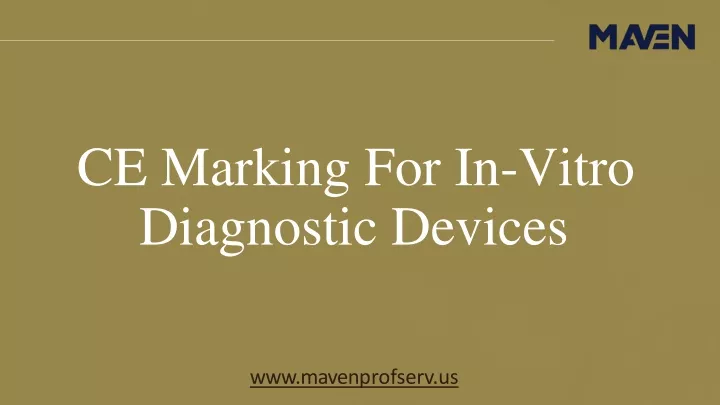 ce marking for in vitro diagnostic devices