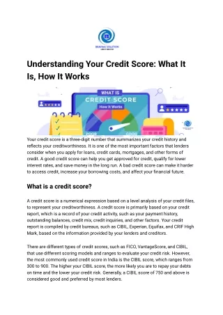 Understanding Your Credit Score_ What It Is, How It Works