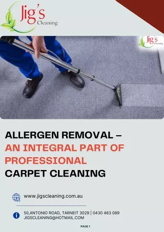 allergen removal an integral part of professional