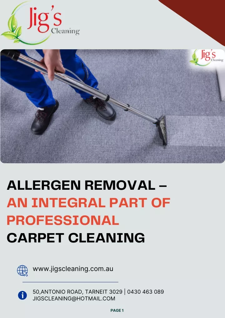 allergen removal an integral part of professional
