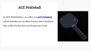 ACE Pickleball