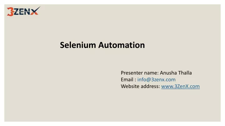 selenium automation