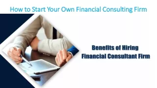 How to Start Your Own Financial Consulting Firm