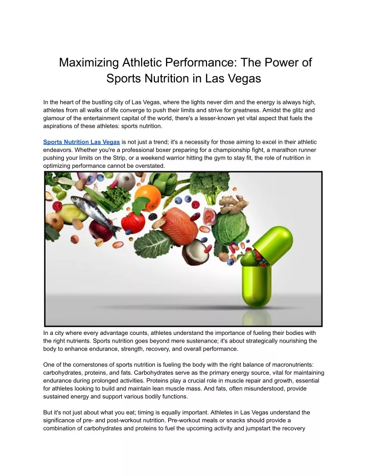 maximizing athletic performance the power