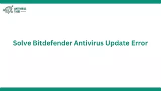 solve bitdefender antivirus update error