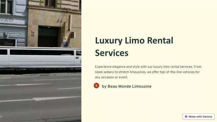 luxury limo rental services