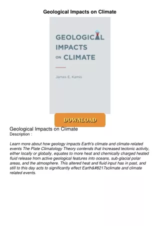 Audiobook⚡ Geological Impacts on Climate