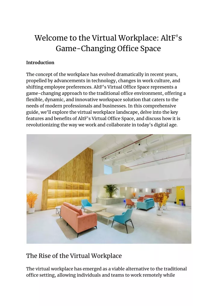 welcome to the virtual workplace altf s game