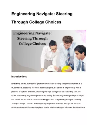 engineering navigate steering