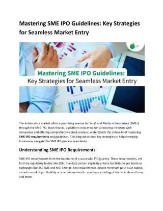 Mastering SME IPO Guidelines: Key Strategies for Seamless Market Entry