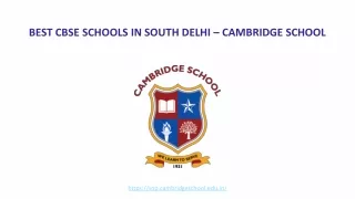 Best CBSE Schools in South Delhi