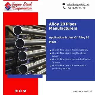 Alloy 20 Pipes | Pipes and Tubes | Carbon Steel Seamless Pipes