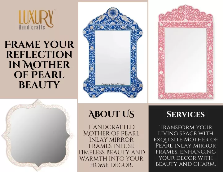 frame your reflection in mother of pearl beauty