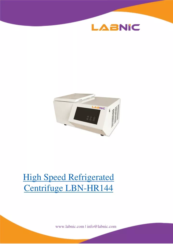 high speed refrigerated centrifuge lbn hr144