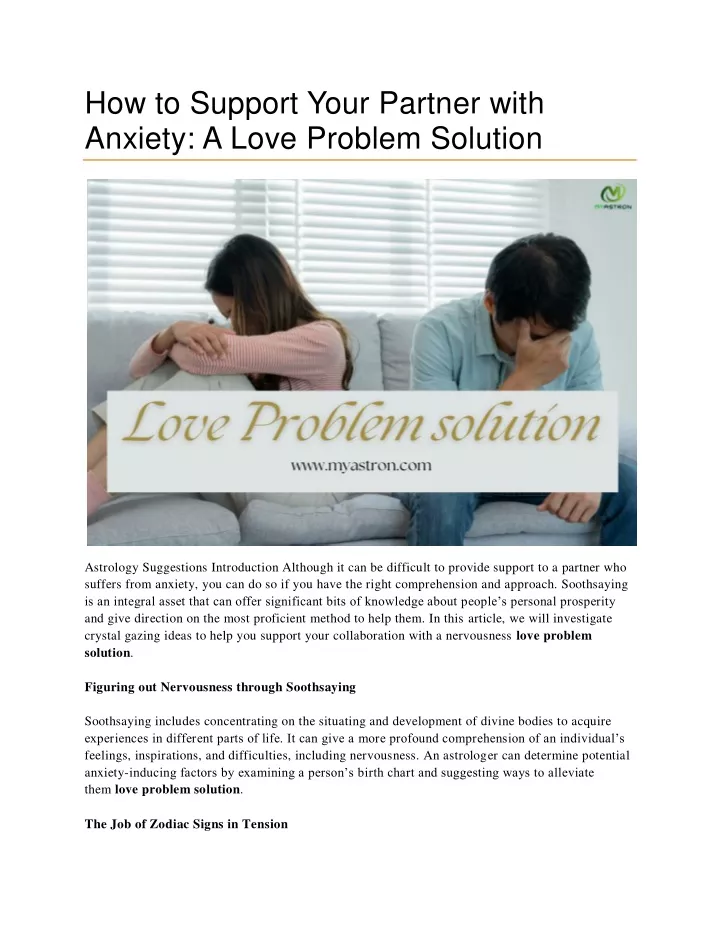 how to support your partner with anxiety a love