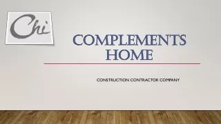 Construction Contractor Company | Complementshome.com