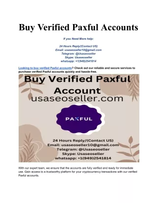 Buy Verified Paxful Accounts