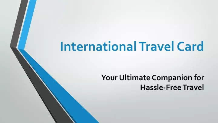 international travel card