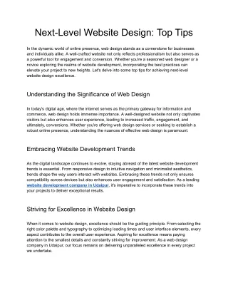 Next-Level Website Design_ Top Tips