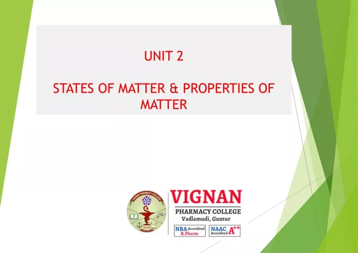 unit 2 states of matter properties of matter