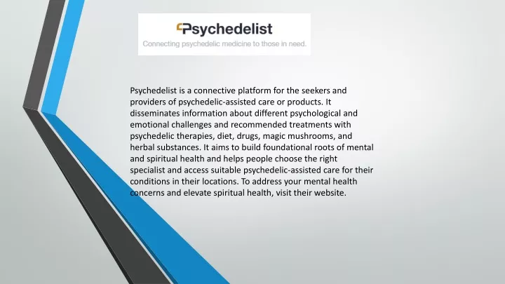 psychedelist is a connective platform