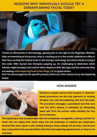 Reasons Why Individuals Should Try a Dermaplaning Facial Today