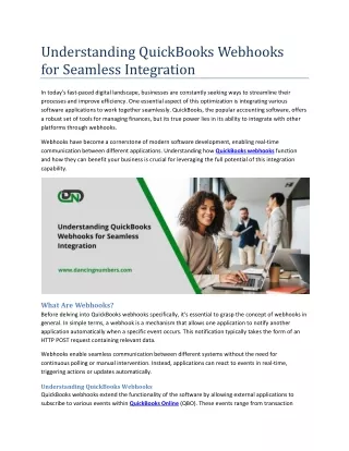 understanding quickbooks webhooks for seamless