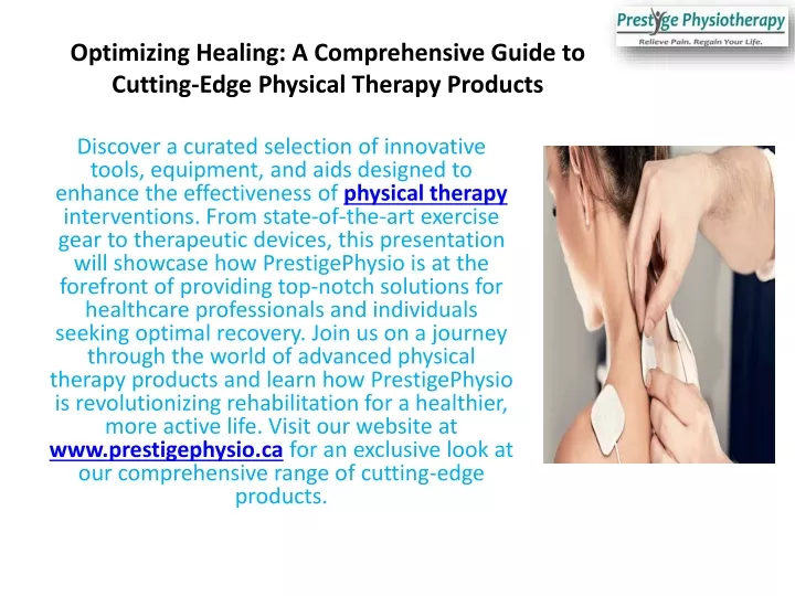 optimizing healing a comprehensive guide to cutting edge physical therapy products