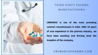Third Party Manufacturing For Pharma Products in India