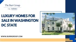 Luxury Homes For Sale in Washington DC State