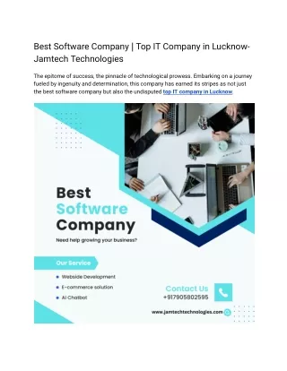 best software company top it company in lucknow