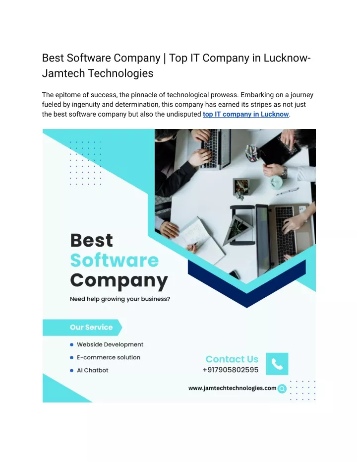 best software company top it company in lucknow