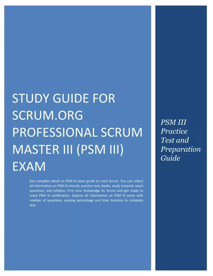 study guide for scrum org professional scrum