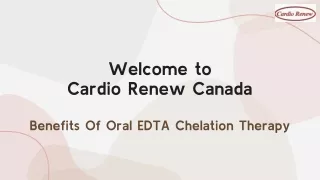 Benefits Of Oral EDTA Chelation Therapy