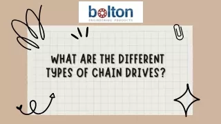 What are the different types of chain drives