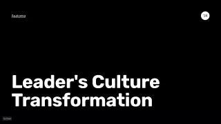 Leadership Development Training to Transform Culture & Performance