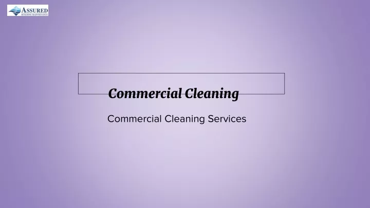 commercial cleaning