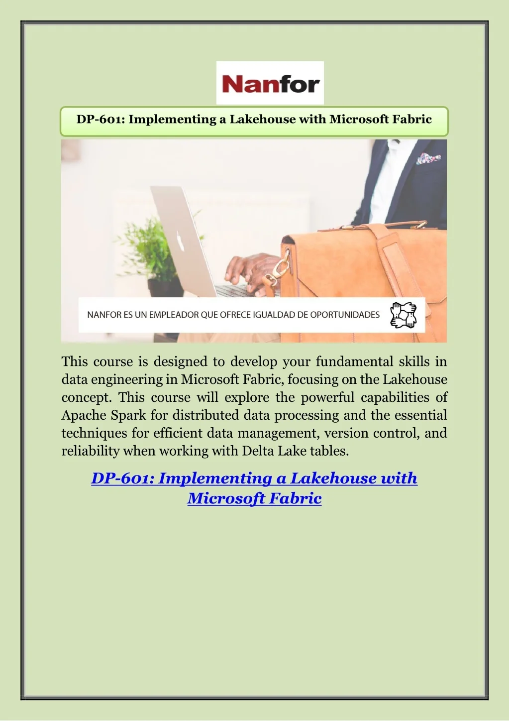 PPT - DP-601: Implementing a Lakehouse with Microsoft Fabric PowerPoint ...