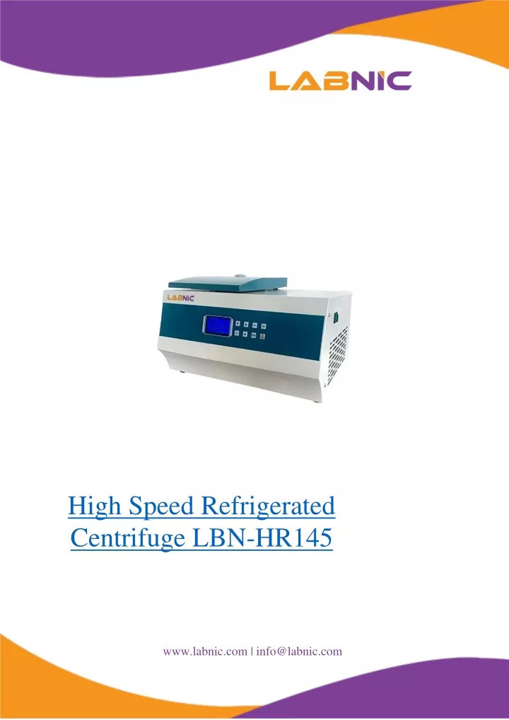 high speed refrigerated centrifuge lbn hr145