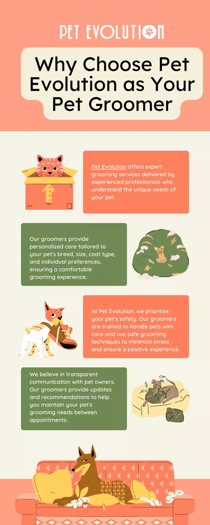 why choose pet evolution as your pet groomer