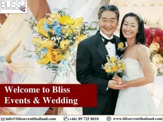 Welcome to Bliss Events & Wedding